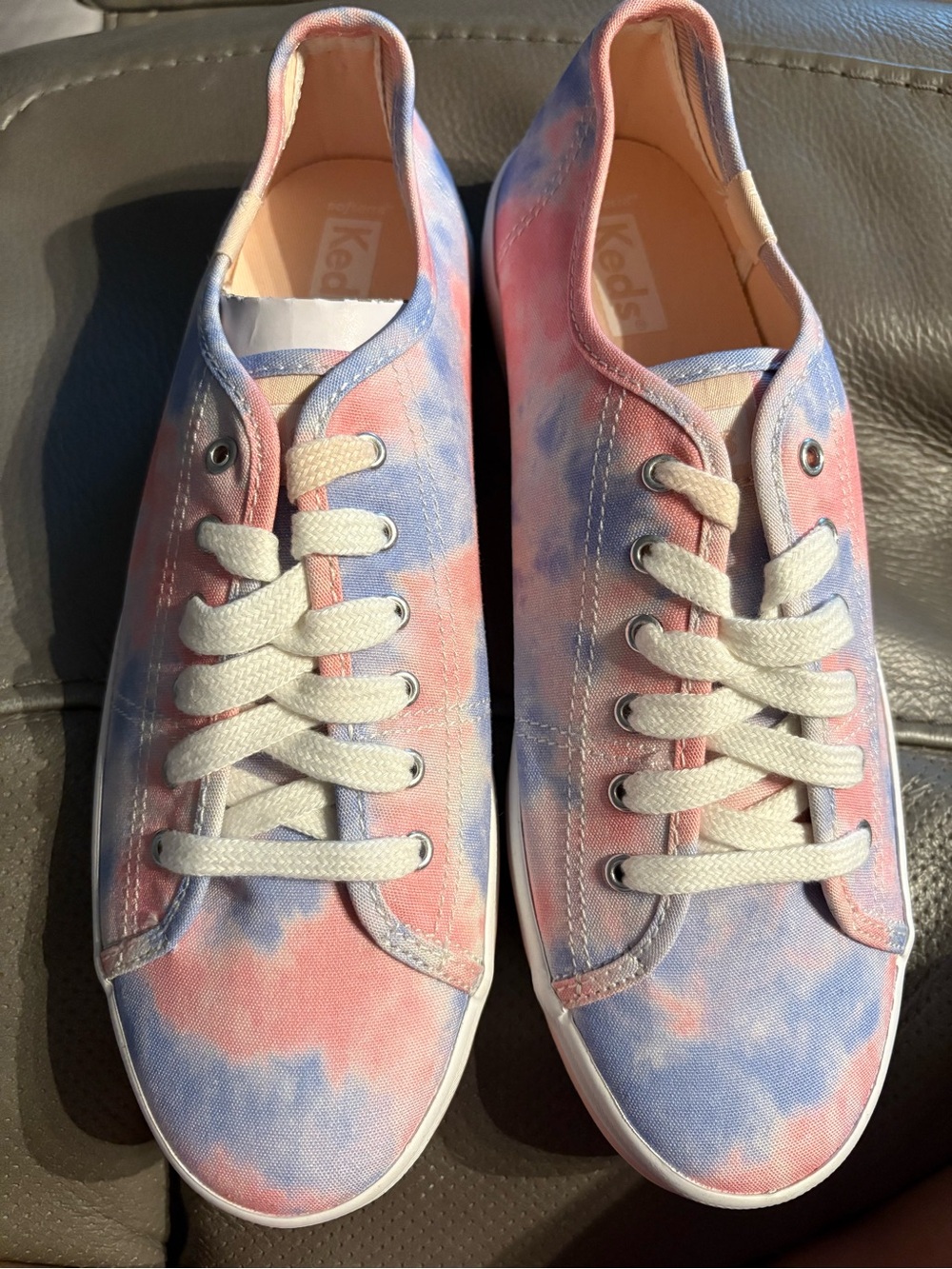 Keds Tie-Dye Canvas Sneakers in Pink and Blue